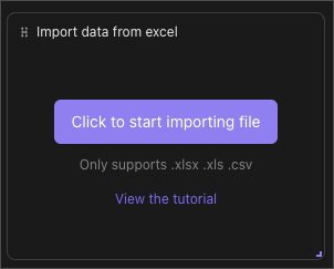 Illustration of importing widget